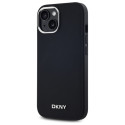 Kryt DKNY Plain Logo MagSafe iPhone 15 Plus - černý