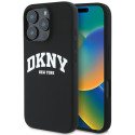 Kryt DKNY SILICONE WHITE PRINTED LOGO iPhone 16 Pro - černý