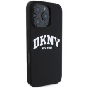 Kryt DKNY SILICONE WHITE PRINTED LOGO iPhone 16 Pro - černý