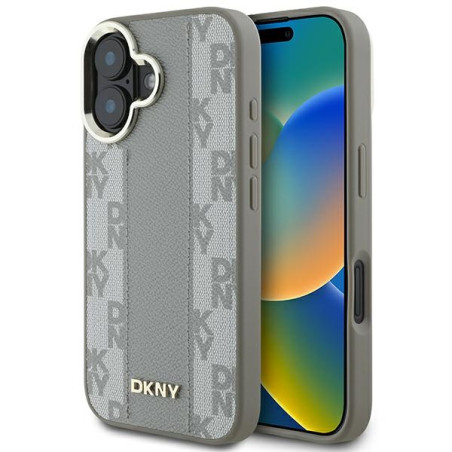 Kryt DKNY pro iPhone 16 - béžový (MagSafe)