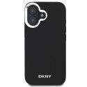Kryt DKNY PLAIN SILVER Logo MagSafe iPhone 16 – černý