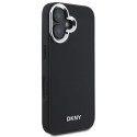 Kryt DKNY PLAIN SILVER Logo MagSafe iPhone 16 – černý