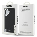 Kryt DKNY PLAIN SILVER Logo MagSafe iPhone 16 – černý