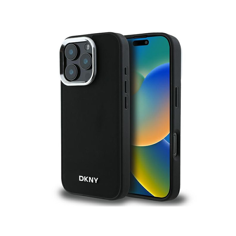 Kryt DKNY PLAIN SILVER pro iPhone 16 Pro Max - černá