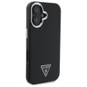 Kryt Guess Grained Triangle MagSafe iPhone 16 - černý