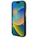 Kryt Guess Grained Triangle MagSafe iPhone 16 - černý