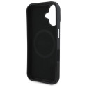 Kryt Guess Grained Triangle MagSafe iPhone 16 - černý