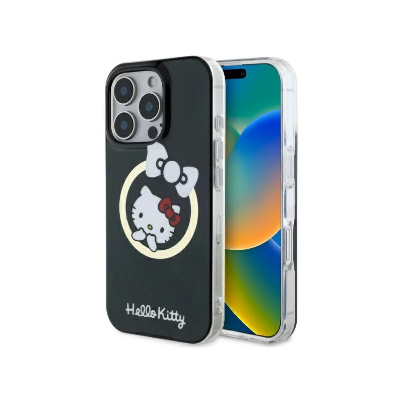 Kryt Hello Kitty IML Fun Bow pro iPhone 16 Pro - černý