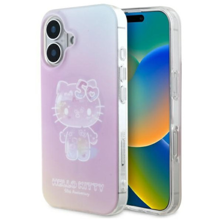 Kryt Hello Kitty IML 50th Anniversary iPhone 16 - pink