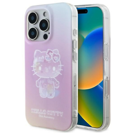 Kryt Hello Kitty IML 50th Anniversary iPhone 16 Pro Max - růžový
