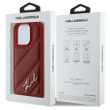 Kryt Karl Lagerfeld QUILTED SIGNATURE iPhone 16 Pro červený