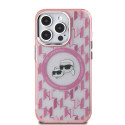 Kryt Karl Lagerfeld IML Monogram iPhone 15 Pro - růžový