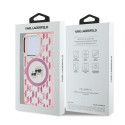 Kryt Karl Lagerfeld IML Monogram iPhone 15 Pro - růžový