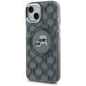 Kryt Karl Lagerfeld IML Monogram MagSafe pro iPhone 15 - černý