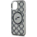 Kryt Karl Lagerfeld IML Monogram MagSafe pro iPhone 15 - černý