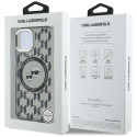 Kryt Karl Lagerfeld IML Monogram MagSafe pro iPhone 15 - černý
