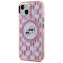 Kryt Karl Lagerfeld IML Monogram pro iPhone 15 - pink