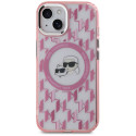 Kryt Karl Lagerfeld IML Monogram pro iPhone 15 - pink
