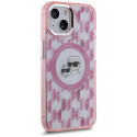 Kryt Karl Lagerfeld IML Monogram pro iPhone 15 - pink