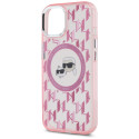 Kryt Karl Lagerfeld IML Monogram pro iPhone 15 - pink