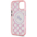 Kryt Karl Lagerfeld IML Monogram pro iPhone 15 - pink