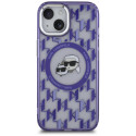 Kryt Karl Lagerfeld IML Monogram pro iPhone 15 - fialová
