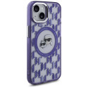 Kryt Karl Lagerfeld IML Monogram pro iPhone 15 - fialová