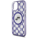 Kryt Karl Lagerfeld IML Monogram pro iPhone 15 - fialová