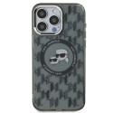 Kryt Karl Lagerfeld IML Monogram pro iPhone 15 Pro Max černý