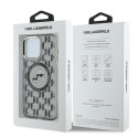 Kryt Karl Lagerfeld IML Monogram pro iPhone 15 Pro Max černý