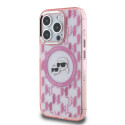 Kryt Karl Lagerfeld IML Monogram pro iPhone 15 Pro Max - růžový
