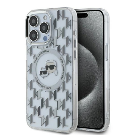 Kryt Karl Lagerfeld IML Monogram pro iPhone 15 Pro Max - clear