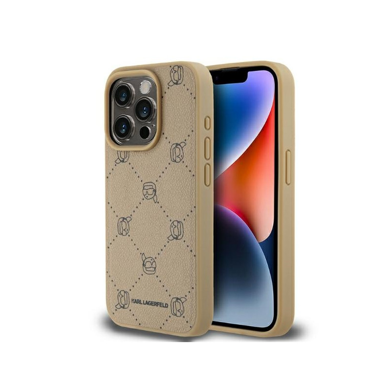 Kryt Karl Lagerfeld MAGSAFE Karl Head Case pro iPhone 15 Pro Max - beige
