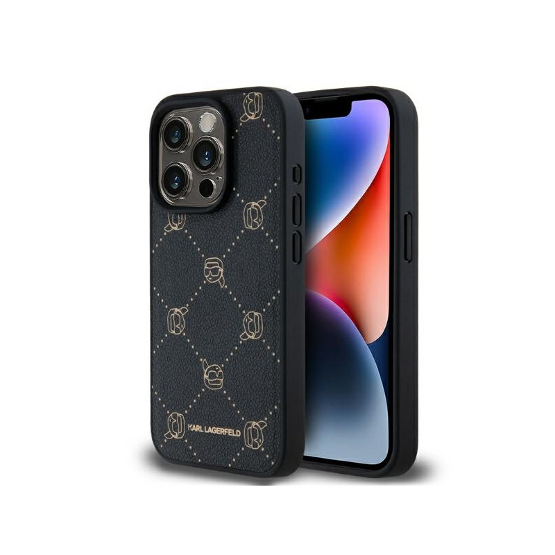 Kryt Karl Lagerfeld KARL HEAD pro iPhone 15 Pro Max - černý