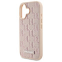 Kryt Karl Lagerfeld HOT STAMP pro iPhone 16 - růžová