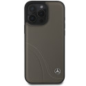 Kryt Mercedes MB CURVED STITCHES pro iPhone 16 Pro Max - hnědý