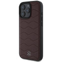 Pouzdro Mercedes MB WAVES Leather iPhone 16 Pro Max červené
