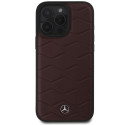 Pouzdro Mercedes MB WAVES Leather iPhone 16 Pro Max červené