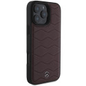 Pouzdro Mercedes MB WAVES Leather iPhone 16 Pro Max červené