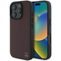 Kryt Mercedes MB WOOD MagSafe pro iPhone 16 Pro - červený