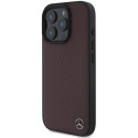 Kryt Mercedes MB WOOD MagSafe pro iPhone 16 Pro - červený