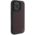 Kryt Mercedes MB WOOD MagSafe pro iPhone 16 Pro - červený