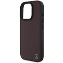 Kryt Mercedes MB WOOD MagSafe pro iPhone 16 Pro - červený