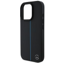 Kryt Mercedes MB Blue Line Leather MagSafe iPhone 16 Pro černý