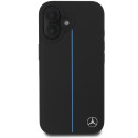 Kryt Mercedes MB Blue Line Leather MagSafe iPhone 16 - černý