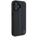 Kryt Mercedes MB Blue Line Leather MagSafe iPhone 16 - černý