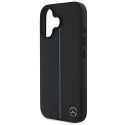 Kryt Mercedes MB Blue Line Leather MagSafe iPhone 16 - černý