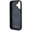 Kryt Mercedes MB Blue Line Leather MagSafe iPhone 16 - černý