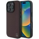 Kryt Mercedes MB WOOD MagSafe pro iPhone 16 Pro Max - červený