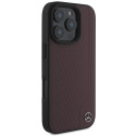Kryt Mercedes MB WOOD MagSafe pro iPhone 16 Pro Max - červený